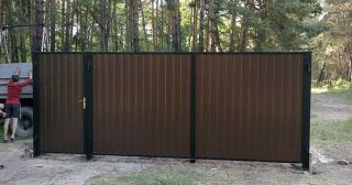 Купить распашные ворота из профнастила Тюмень, цена от 2766 руб.